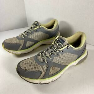 VIONIC women shoe 8 gray and green lace athletic sneakers comfort tennis walking